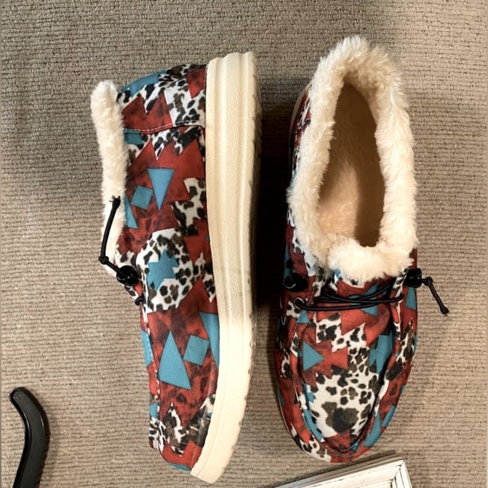 SOLD Boutique Fuzzy Slip Ons